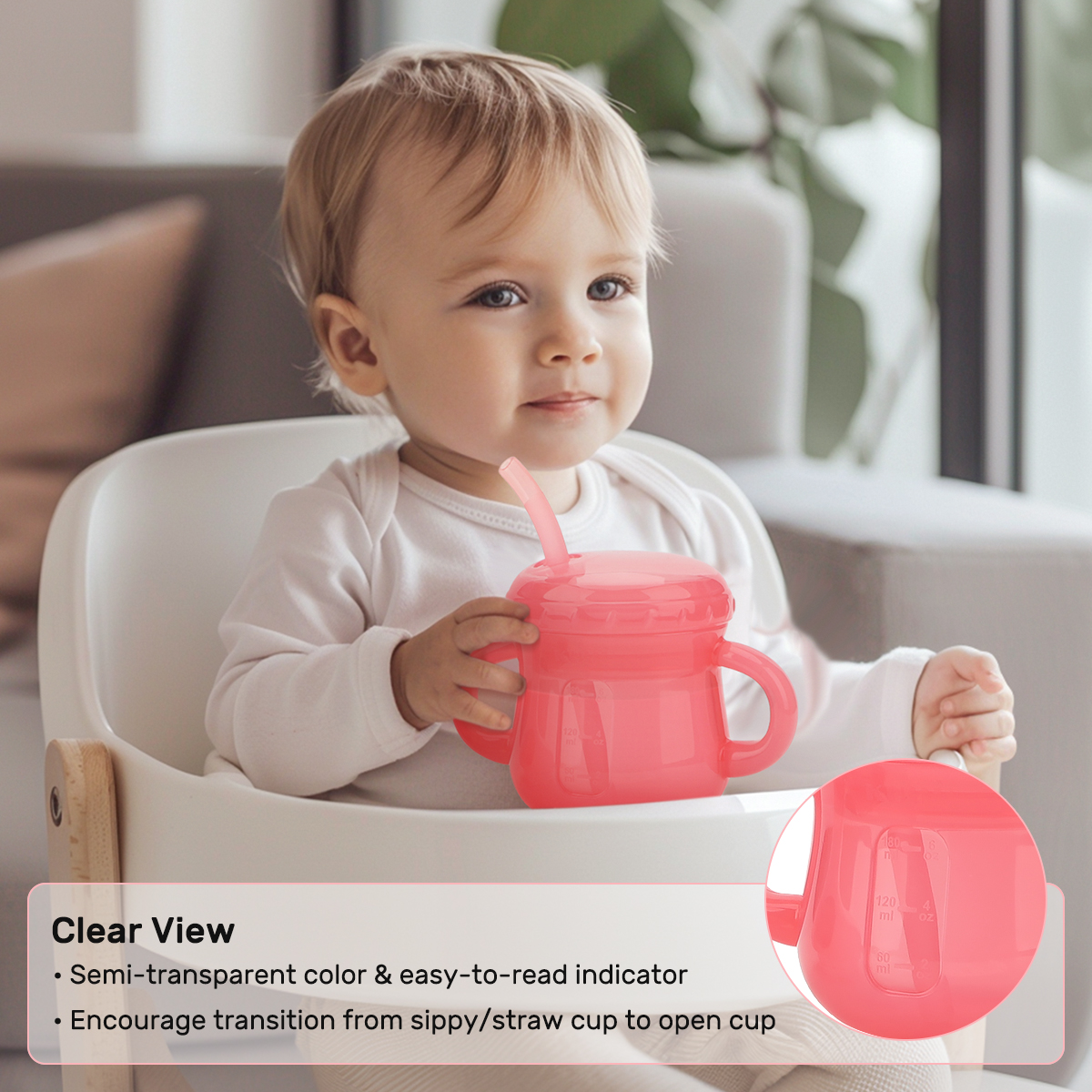 Silicone Baby Training Cup (Two Lids)
