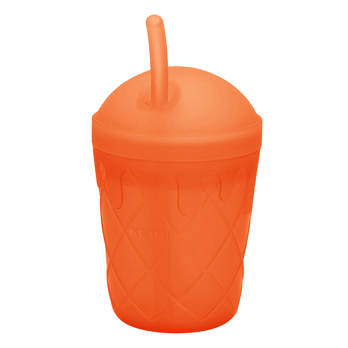KUHU Ice Cream Silicone Straw Cup - Spill-Proof Straw Cup for Babies and Kids