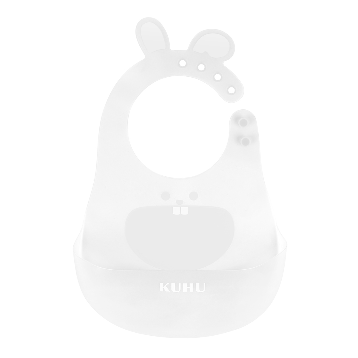 KUHU UltraThin Silicone Baby Bib - Waterproof, Easy to Clean, Adjustable - Ideal for Babies and Toddlers