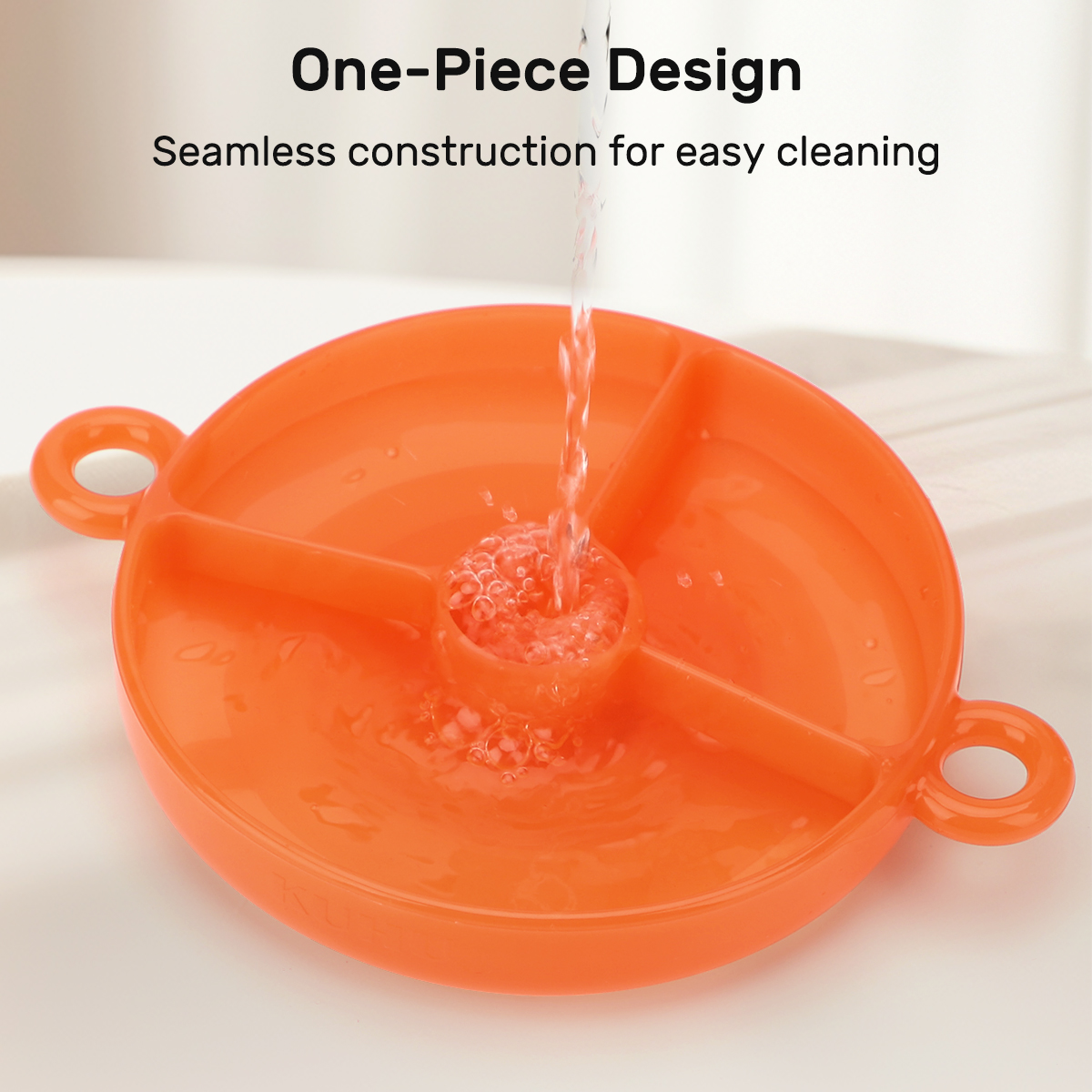 KUHU Mess-Free Feeding silicone baby plates for Babies & Toddlers - Handles, Suction Base, Perfect for Boys & Girls, silicone baby plates with suction