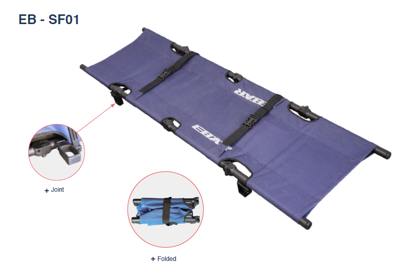 First–Aid Foldable Medical Stretcher
